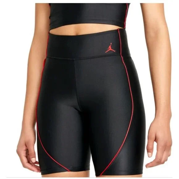 Jordan Women's Black DC7315-010 Athletic Tight Fit Running Bike Shorts Sz Small - Picture 2 of 16